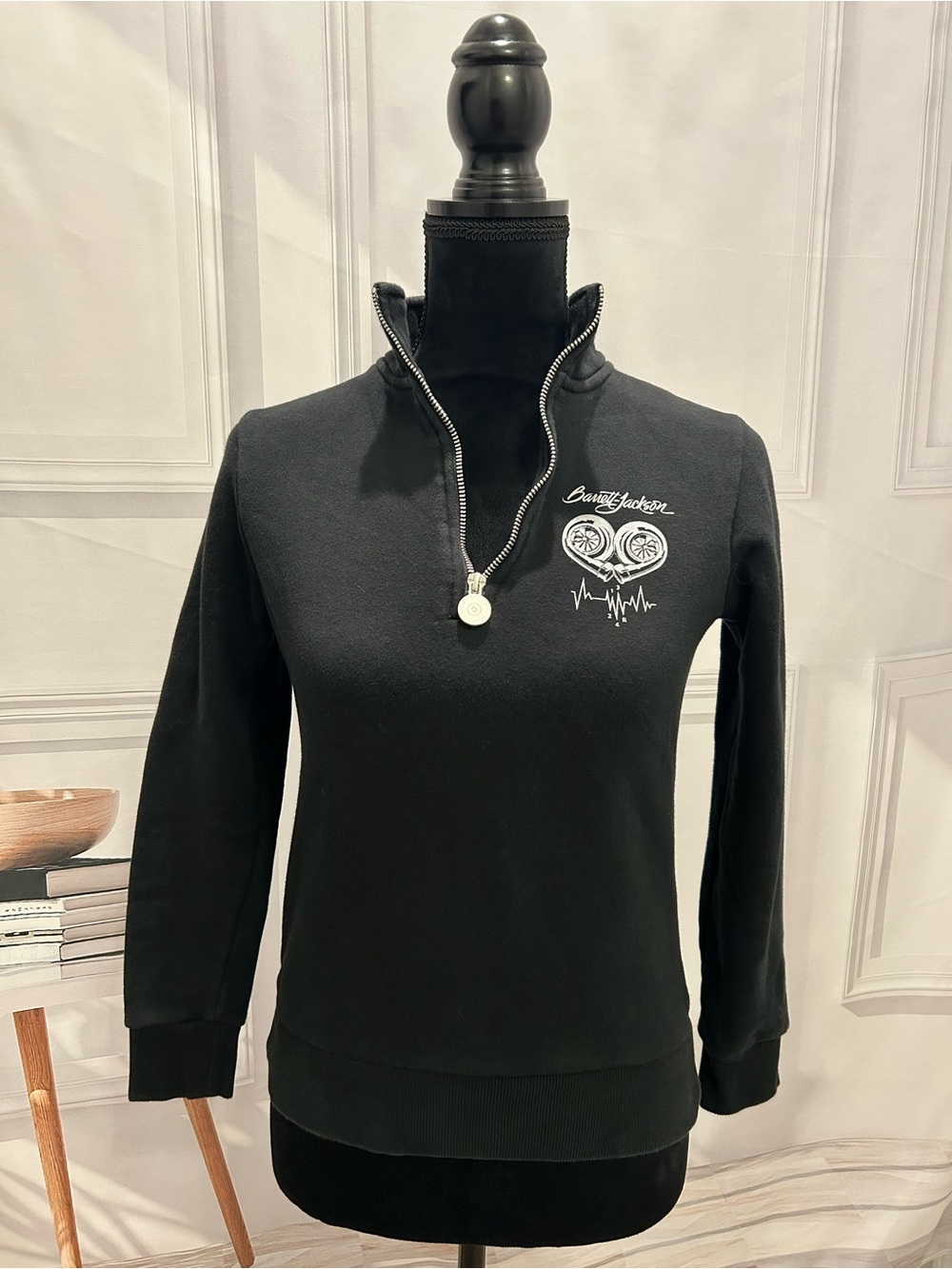 Barrett-Jackson 50th Anniversary Black  Zip Up Sweatshirt Women’s XS